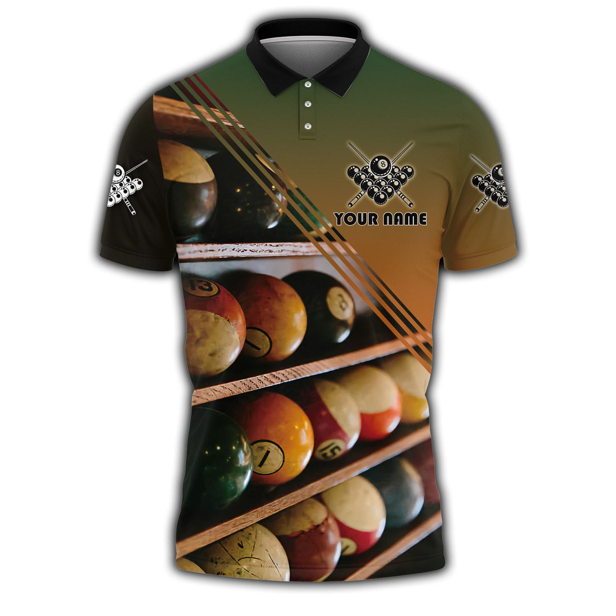 Personalized Coolspod Billiard Club Cue Ball - Men Polo Shirt