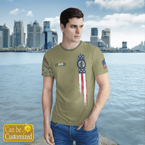 Personalized Veterans Massachusetts Army National Guard Blackhawk T-shirt