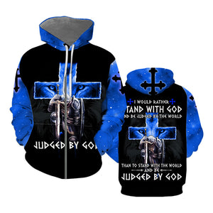 Judged By God Stand With Jesus Hoodie For Men & Women