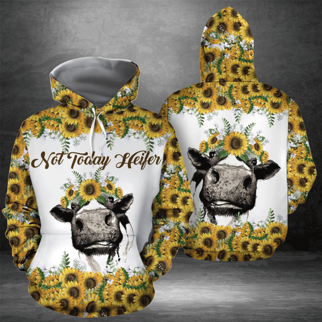 Cow Sunflower Hoodie For Men And Women