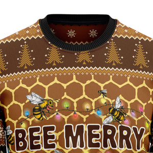 Bee Merry Ugly Christmas Sweater For Men And Women