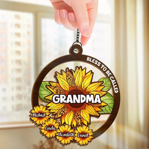 Bless To Be Called Nana - Personalized Window Hanging Suncatcher Ornament - Gift For Mom, Grandma, Mother's Day | NA94