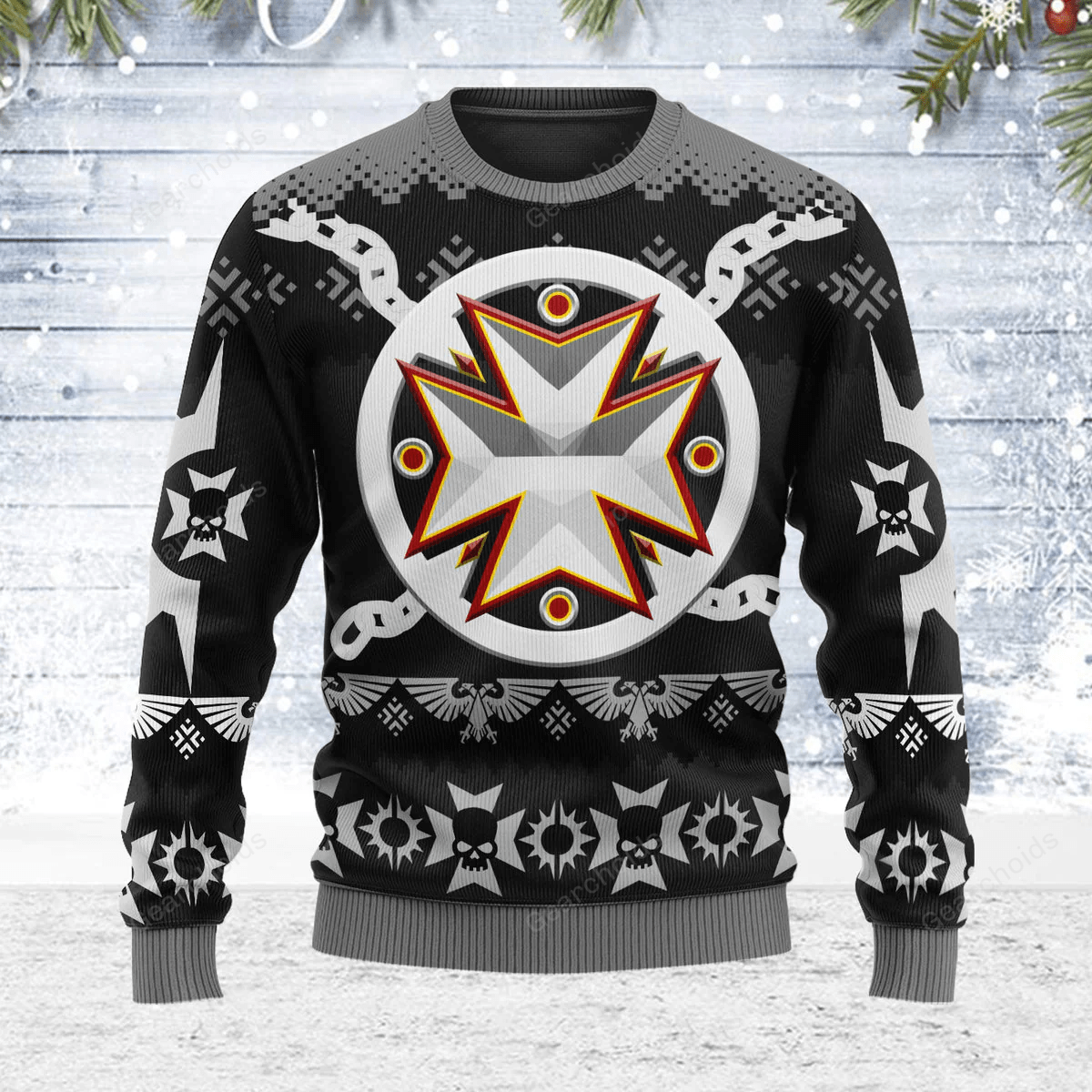 Warhammer Black Templars Iconic - Ugly Christmas Sweater