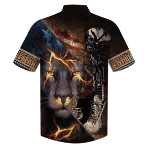 Us Army Veteran Lion Hawaiian Shirt