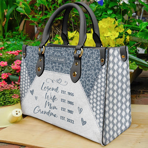 Legend Mom We Love You - Personalized Leather Bag - Gift For Mother, Grandma, Grandmother, Mother's Day NA94