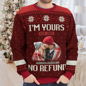 Custom Photo I'm Yours Forever - Personalized Ugly Sweater - Christmas Gift For Husband Wife, Anniversary NA94