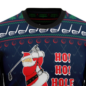 Ho Ho Hole In One Ugly Christmas Sweater