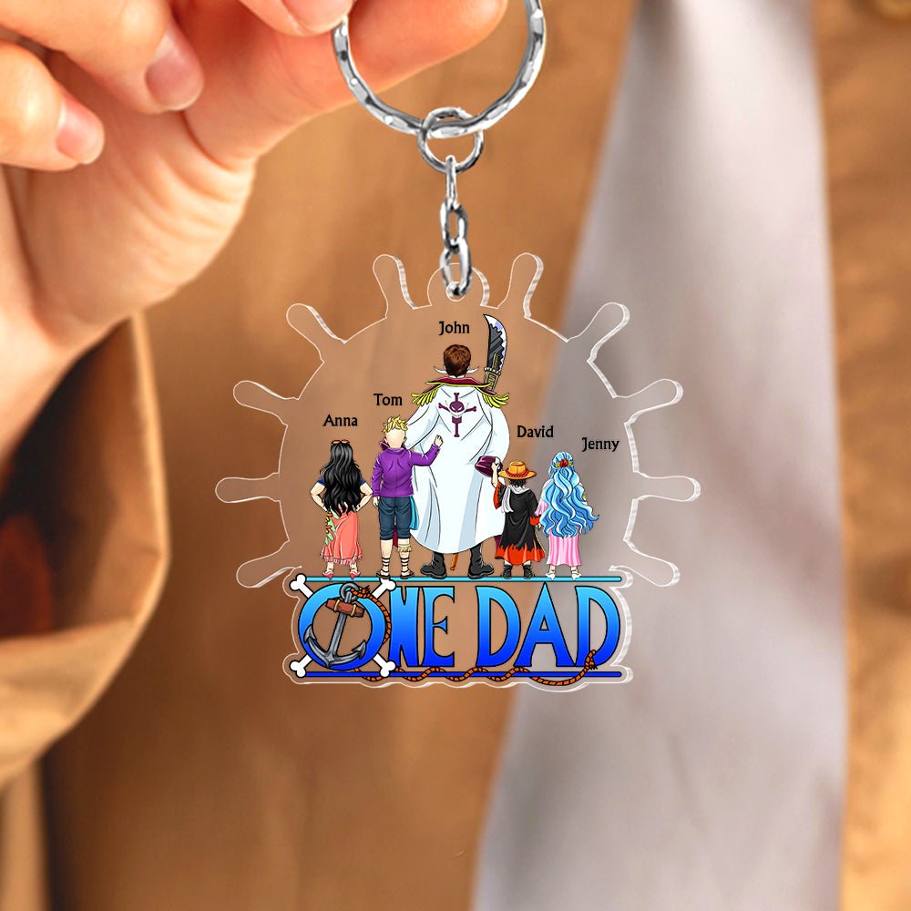 One Piece Best Dad In The Ocean - Personalized Acrylic Keychain - Gift For Dad, Fathers Day  - CL11 NA94