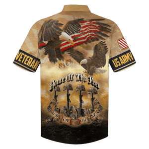 Army Home Of The Free Because Of The Brave Hawaiian Shirt