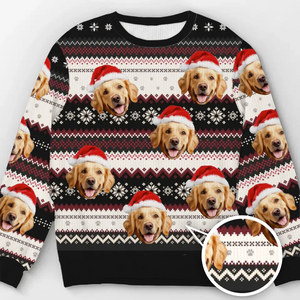 Custom Photo We Whisker You A Merry Christmas - Personalized Ugly Sweater - Christmas Gift For Pet Lovers - NA94