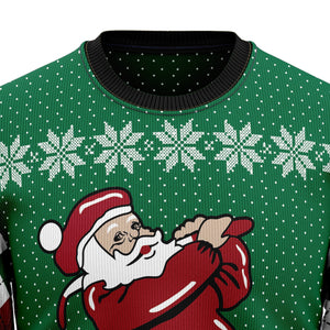 Golfer Santa Ugly Sweatshirt - Gift for Dad, Grandpa, Husband