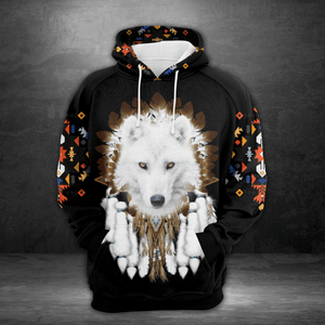 Native Wolf Hoodie For Men And Women