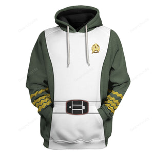 Star Trek James T. Kirk Flag Officer Starfleet Hoodie Sweatshirt Sweatpants