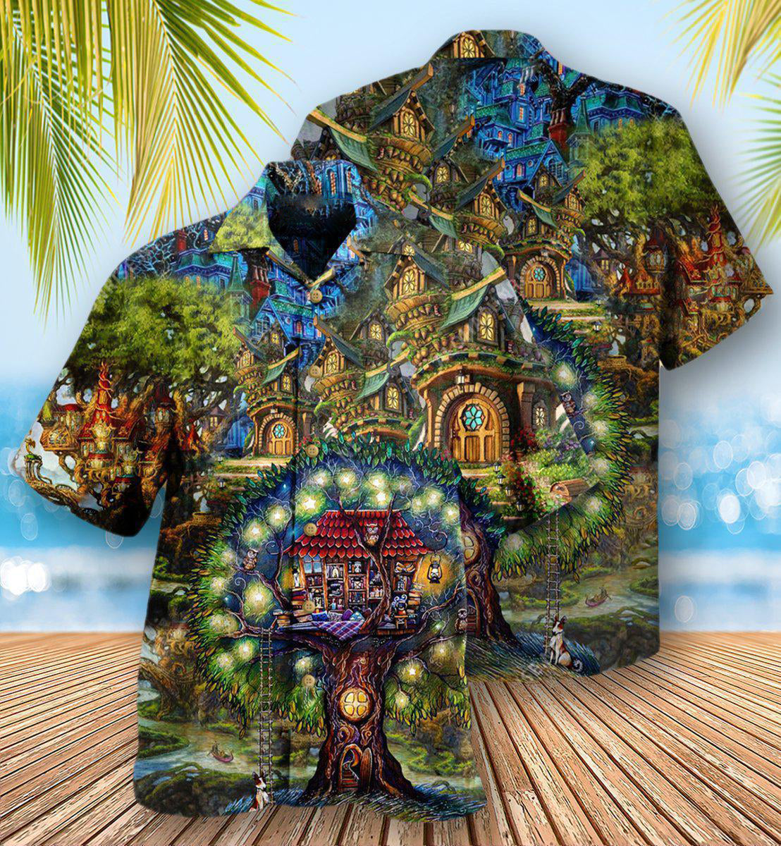 Hippie My Mysterious Dream Treehouse Hawaiian Shirt
