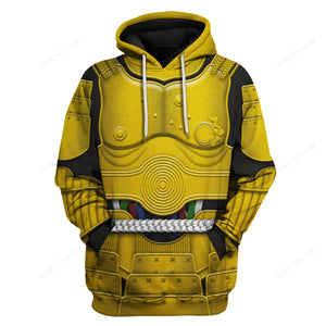 Star Wars C-3PO Samurai Costume Hoodie Sweatshirt Sweatpants Tshirt Hawaiian shirt SWHS39