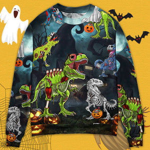 Halloween Zombie Saurus Scary - Sweater