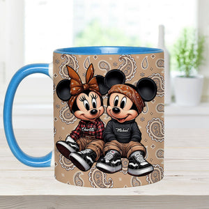 Chicano Mouse Couple - Personalized Mouse Accent Mug - DN100