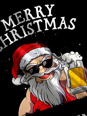 Christmas Santa Claus Drinking Beer "I'm Drunk" - Hawaiian Shirt