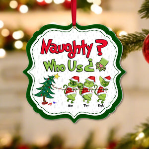 Naughty Who Us Grinch Cats- Gift For Cat Lover, Pet Lovers - Personalized Acrylic Ornament - CL16