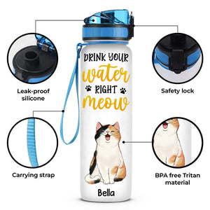 Dope Black Mom - Personalized Water Tracker Bottle - Gift For Mom, Black Women, African Americans - | GR3