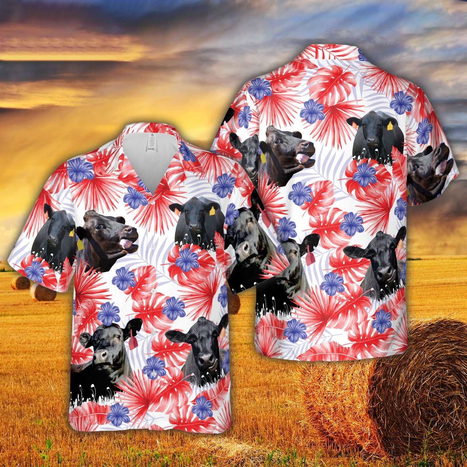 Unique Black Angus Hawaiian Shirts