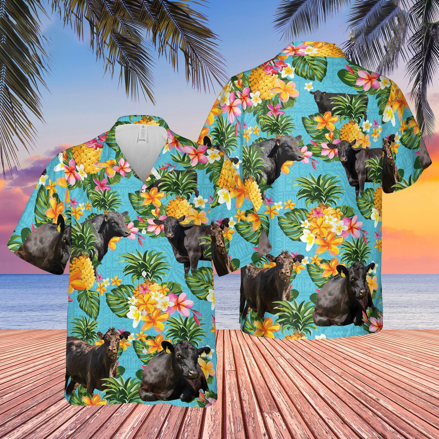 Unique Black Angus Hawaiian Shirts