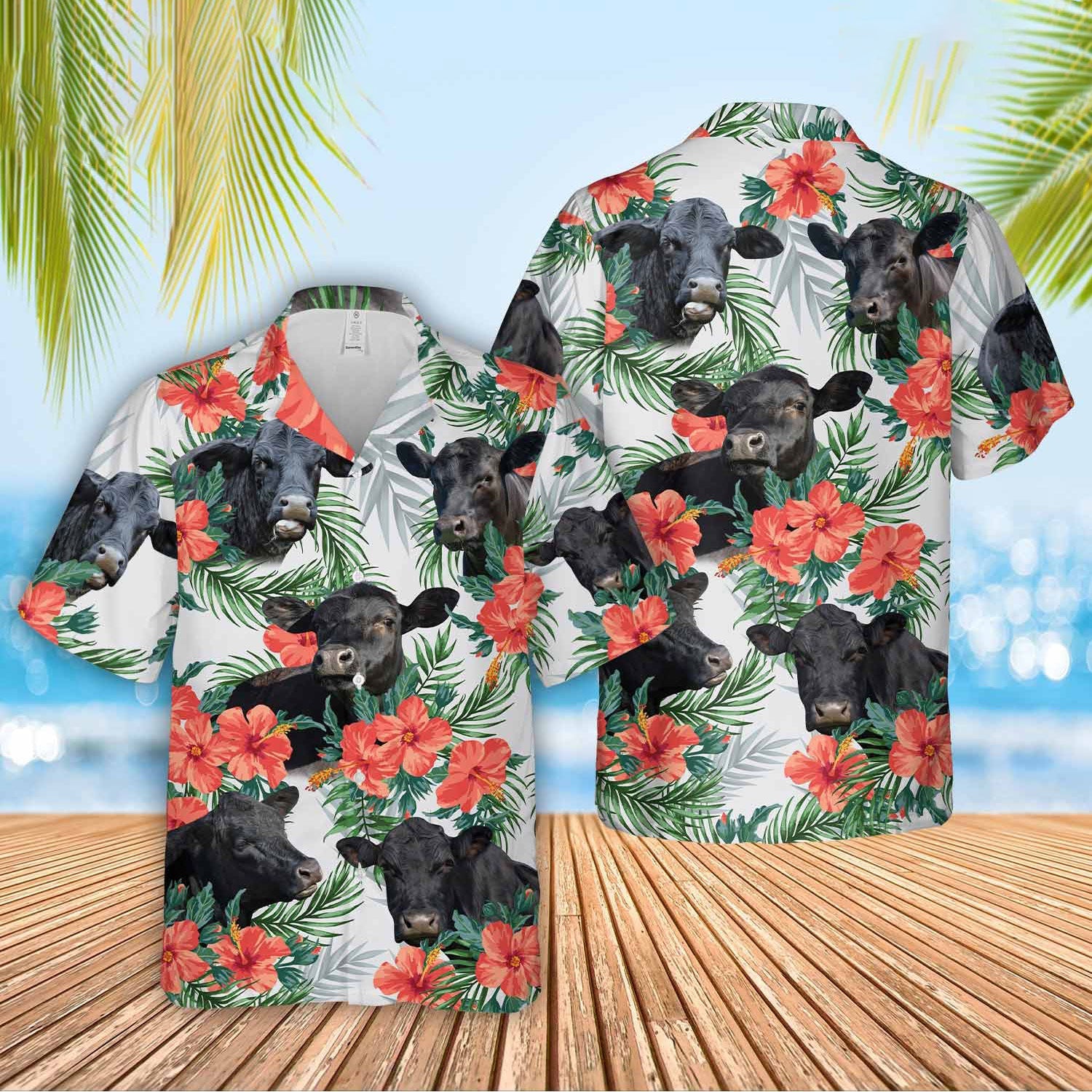 Unique Black Angus Hawaiian Shirts