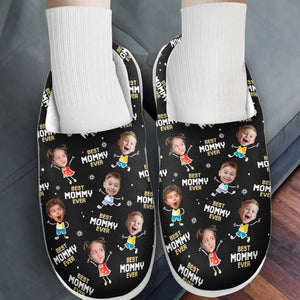 Custom Photo A Parent's Heart Finds Joy In A Child's Smiles - Personalized Slippers - Christmas Gift For Family Members - NA94