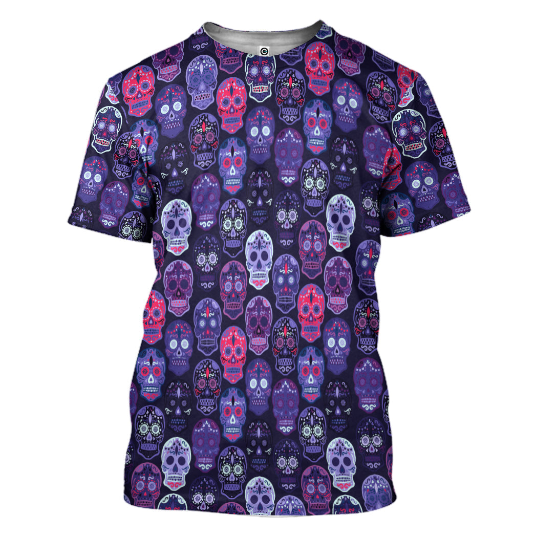 Sugar Skulls T-Shirt 3D For Men & Women