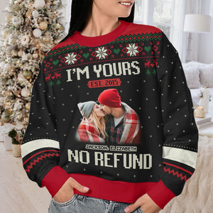 Custom Photo I'm Yours Forever - Personalized Ugly Sweater - Christmas Gift For Husband Wife, Anniversary NA94