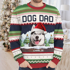 Custom Photo Wishing You Happy Howlidays - Personalized Ugly Sweater - Christmas Gift For Dog Lovers - NA94