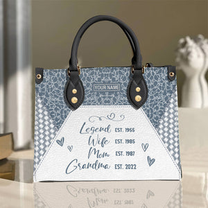 Legend Mom We Love You - Personalized Leather Bag - Gift For Mother, Grandma, Grandmother, Mother's Day NA94