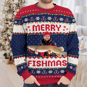 Custom Photo Fisherman - Personalized Ugly Sweater - Christmas Gift For Lovers, Fisherman NA94