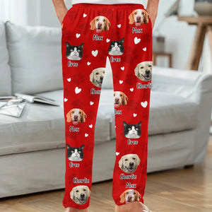 Custom Photo Pawsitively Festive And Full Of Cheer  - Personalized Pajama Pants - Gift For Pet Lovers NA94