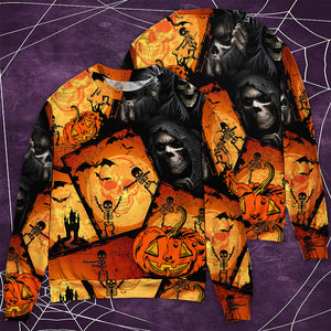 Halloween Skull Pumpkin Scary - Sweater