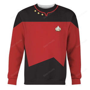 Star Trek The Next Generation Red Hoodie Sweatshirt Sweatpants