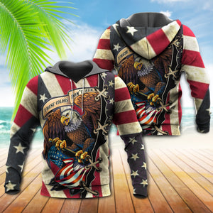 American Eagle Fly Flag Hoodie For Men And Women