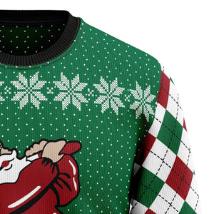 Golfer Santa Ugly Sweatshirt - Gift for Dad, Grandpa, Husband