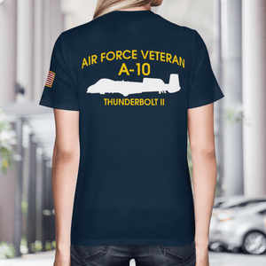 Personalized US Air Force Veteran A-10 Thunderbolt II T-Shirt