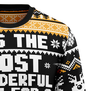 Wonderful Time For A Beer Ugly Christmas Sweater