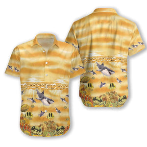 Shark Beach Hawaiian Shirt