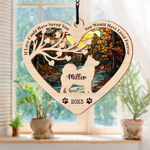 The Best Friend Comes Into Our Life - Pet Memorial Gift - Personalized Window Hanging Suncatcher Ornament