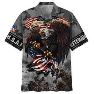 Air Force Eagle All Gave Some Some Gave All Gray Hawaiian Shirt