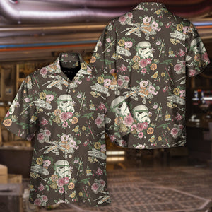 SW Stormtrooper Flower Vintage - Hawaiian Shirt