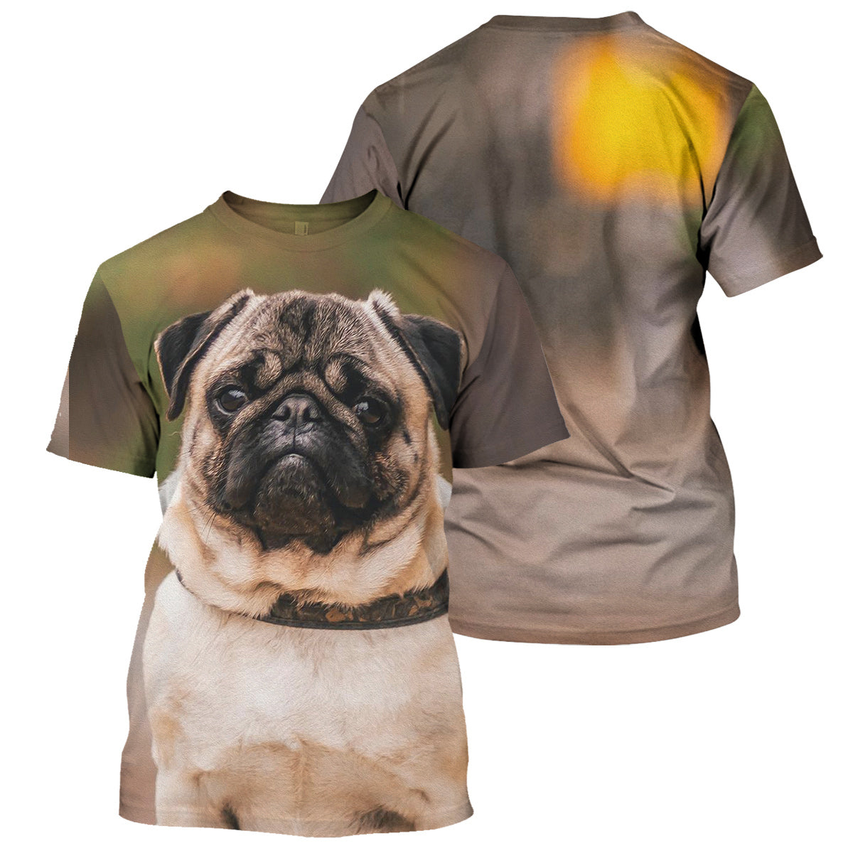 Pug 3D All Over Printed T-Shirt For Men, Women