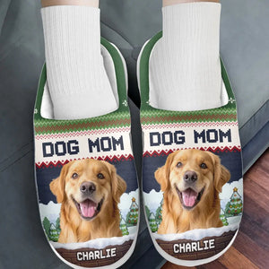 Custom Photo We Woof You A Merry Christmas - Personalized Slippers - Gift For Dog Lovers, Cat Lovers, Pet Owners NA9