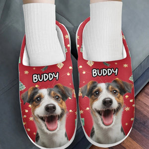 Custom Photo Holiday Unleash The Joy - Personalized Slippers - Christmas Gift For  Pet Owners, Pet Lovers - NA94