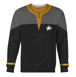 Star Trek Standard Uniform 2370s Operations Division Hoodie Sweatshirt Sweatpants