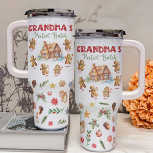 Mama Grandma Perfect Batch Tumbler - Personalized 40oz Tumbler Cup With Straw - Gift For Mom, Grandma, Mothers Day - NA94