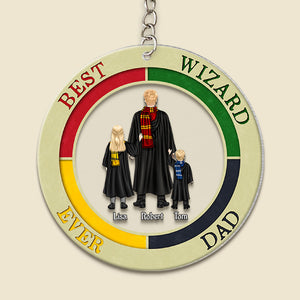 Harry Potter The Best Wizard - Personalized Acrylic Keychain - Gift For Dad, Fathers Day  - CL25 NA94